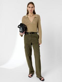 Gerard Darel Auria Cargo Trousers, Khaki Green, Khaki Green