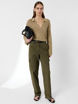Gerard Darel Auria Cargo Trousers, Khaki Green - view 2, Khaki Green