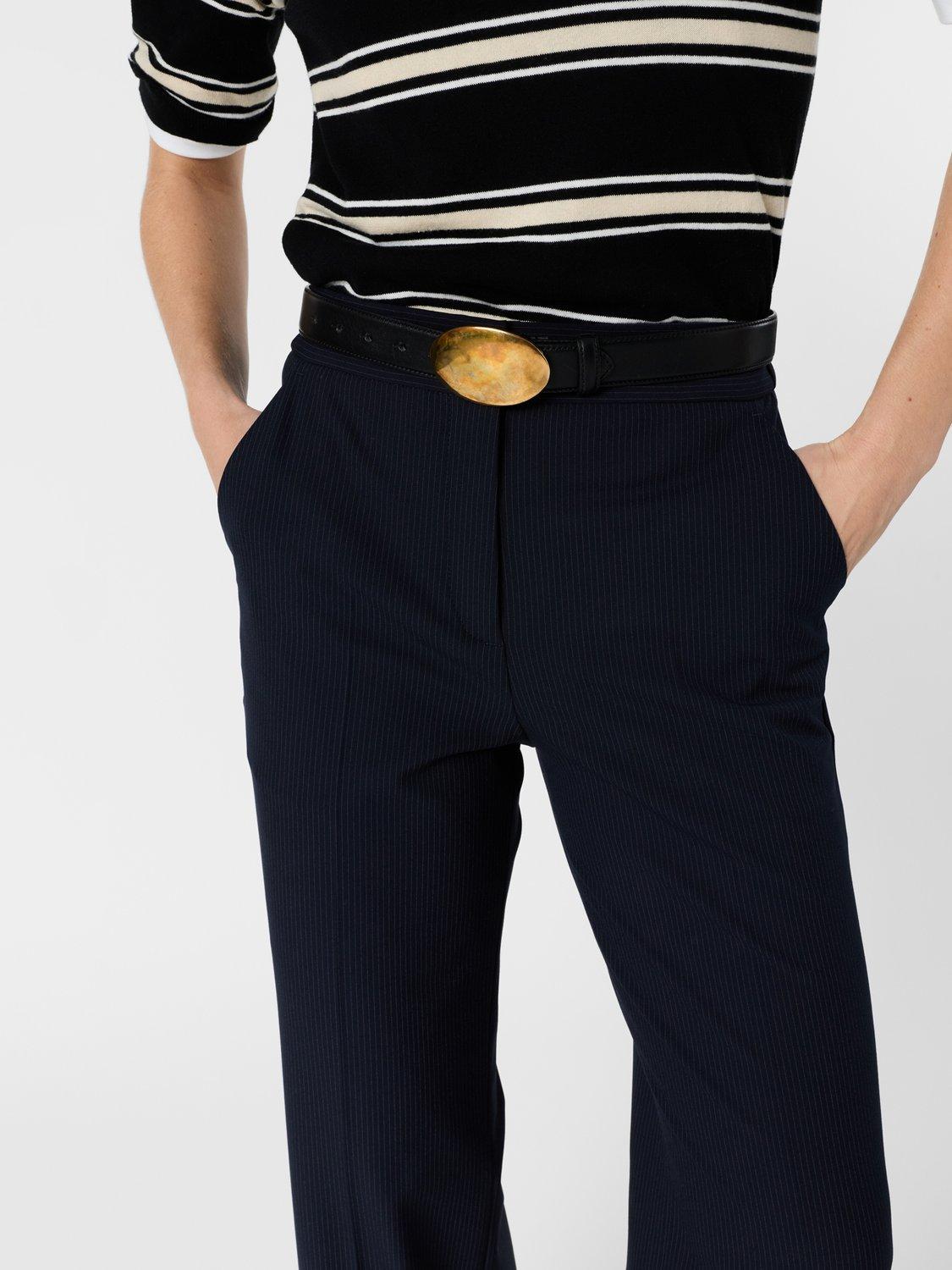 Product image 5 of 6, which shows Gerard Darel Avia Tailored Trousers, Navy, 10