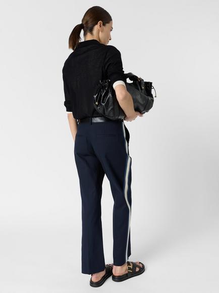 Gerard Darel Ayline Side Stripe Trousers, Navy - view 2, Navy