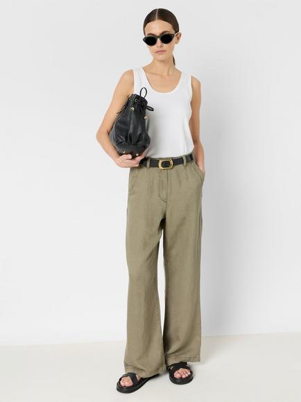 Gerard Darel Azilia Straight Trousers, Khaki Green, Khaki Green