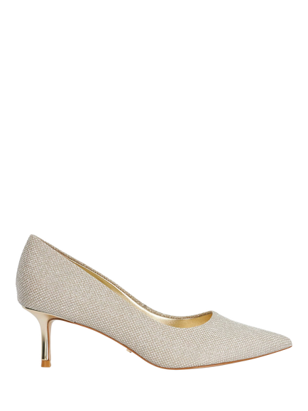 Dune London Achievable Stiletto Heel Court Shoes, Gold, Gold