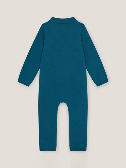 Monsoon Baby Dog Romper, Blue - view 2, Blue