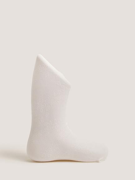 Monsoon Baby Lace Tights, White, White
