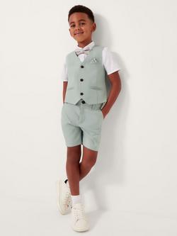 Monsoon Kids' Finn 4-Piece Shorts Suit, Sage, Sage