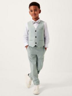 Monsoon Kids' Freddie Tailored 4-Piece Suit, Sage, Sage