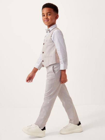 Monsoon Kids' George 4-Piece Suit, Stone, Stone