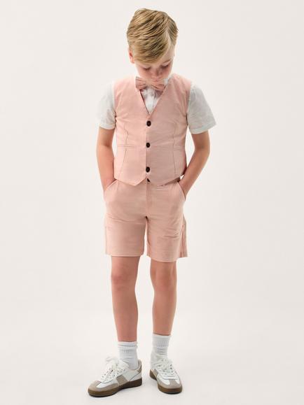Monsoon Kids' Leo 4-Piece Short Suit Set, Pink, Pink