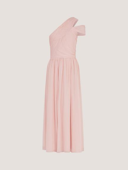 Monsoon Kids' Arianna Prom Dress, Pale Pink - view 2, Pale Pink