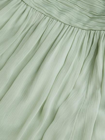 Monsoon Kids' Ellay Prom Dress, Sage - view 2, Sage