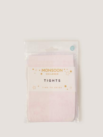 Monsoon Kids' Lacey Tights - view 2, Pink