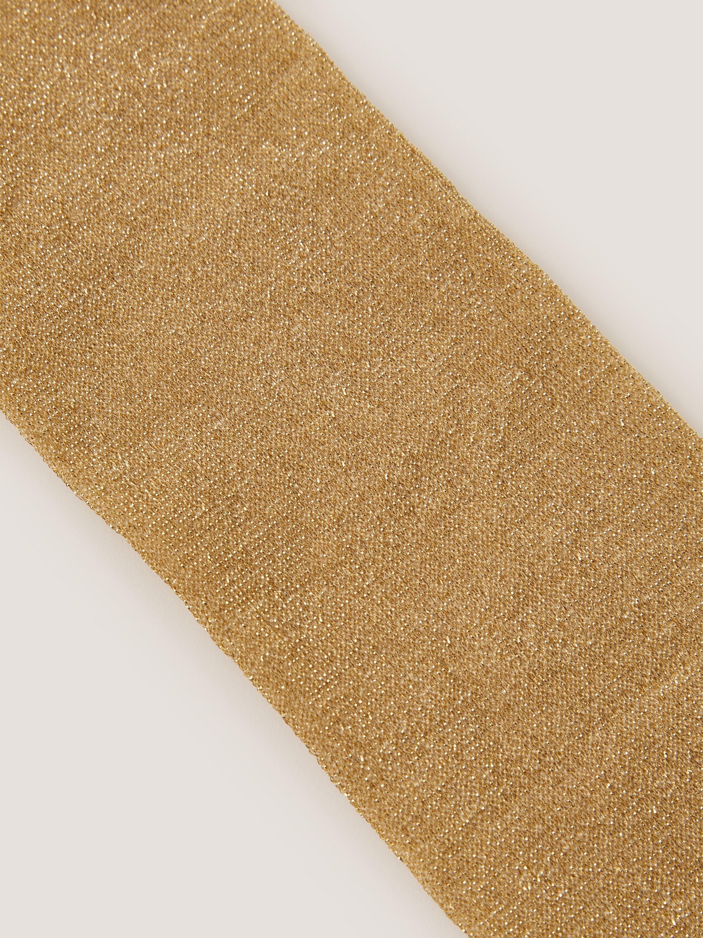 Product image 2 of 2, which shows Monsoon Kids' Glitter Tights, Gold, 3-4 years