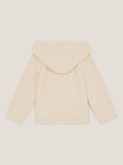 Monsoon Baby Sheep Cardigan, Cream - view 2, Cream