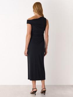 Whistles Jersey Crepe Asymmetric Dress, Black - view 2, Black
