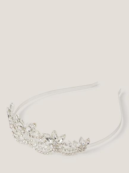 Monsoon Kids' Diamante Tiara, Silver, Silver