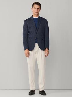 Hackett London Tailored Glencheck Jacket, Eton Blue - view 2, Eton Blue