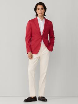 Hackett London Unlined Single-Breasted Blazer, Light Red - view 2, Light Red