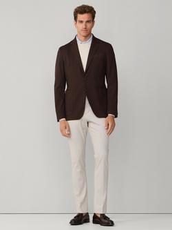 Hackett London Unlined Shirt Jacket Block Blazer, Ebony Brown - view 2, Ebony Brown