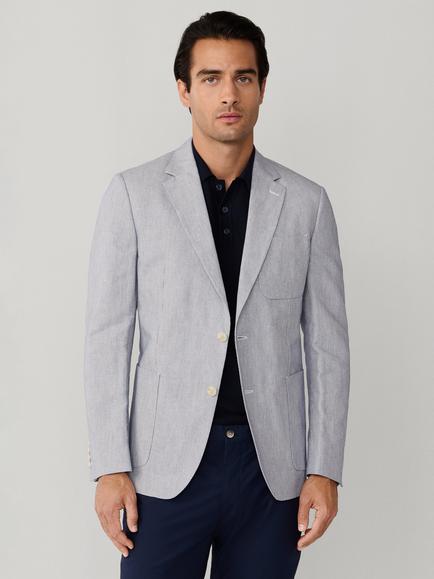 Hackett London Heritage Ascot Block Single Breasted Cotton Linen Blend Blazer, Old Navy, Old Navy