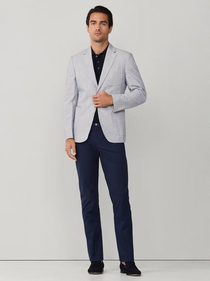 Hackett London Heritage Ascot Block Single Breasted Cotton Linen Blend Blazer, Old Navy - view 2, Old Navy