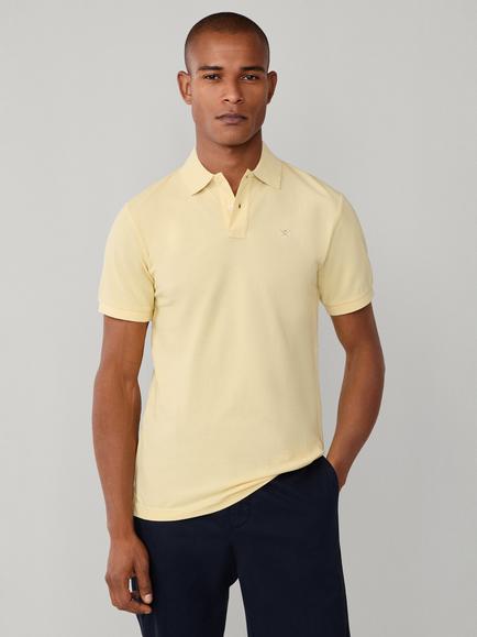 Hackett London Cotton Regular Fit Short Sleeve Polo Shirt, Pastel Yellow, Pastel Yellow