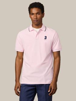 Hackett London Cotton Regular Fit Short Sleeve No. 3 Polo Shirt, Light Pink, Light Pink