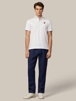 Hackett London Heritage Cotton Classic Fit Short Sleeve Polo Shirt, Optic White - view 2, Optic White