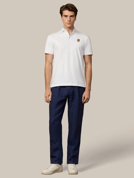 Hackett London Heritage Cotton Classic Fit Short Sleeve Polo Shirt, Optic White - view 2, Optic White