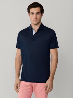 Hackett London Classic Fit Short Sleeve Pure Linen Polo Shirt, Old Navy