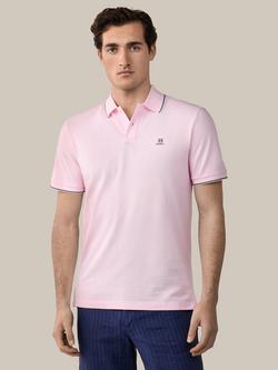 Hackett London Heritage Classic Fit Short Sleeve Polo Shirt, Light Pink