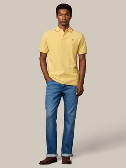 Hackett London Cotton Regular Fit Short Sleeve Polo Shirt - view 2, Golden Yellow