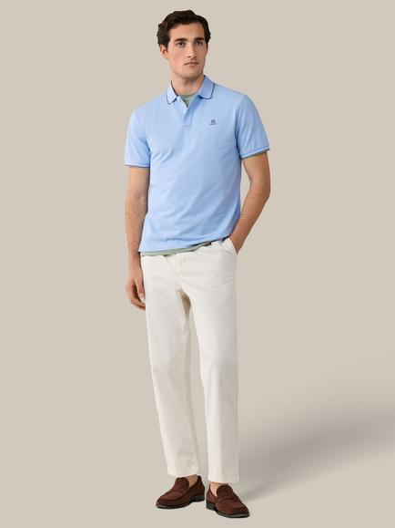 Hackett London Heritage Classic Fit Short Sleeve Polo Shirt - view 2, Summer Blue