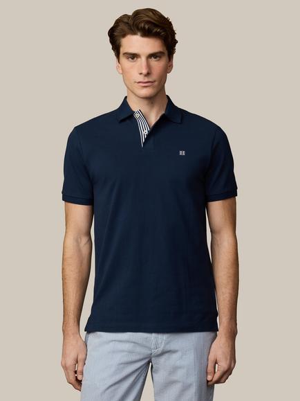 Hackett London Heritage Classic Fit Short Sleeve Stripe Trim Polo Shirt, Old Navy