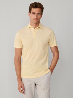 Hackett London Cotton Regular Fit Short Sleeve Oxford Pique Polo Shirt, Pastel Yellow