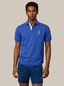 Hackett London Harry Classic Fit Short Sleeve Polo Shirt, Electric Blue, Electric Blue