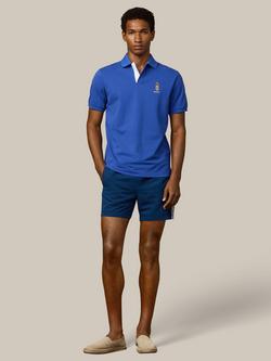 Hackett London Harry Classic Fit Short Sleeve Polo Shirt, Electric Blue - view 2, Electric Blue