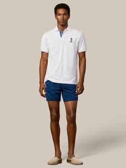 Hackett London Cotton Regular Fit Short Sleeve Polo Shirt - view 2, Optic White
