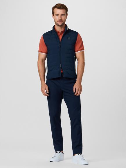 Hackett London Sport Hybrid Baffled Stitch Gilet - view 2, Navy