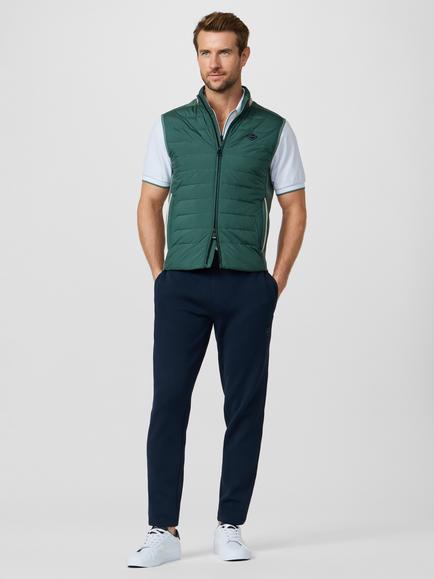 Hackett London Sport Hybrid Baffled Stitch Gilet - view 2, Sage Green