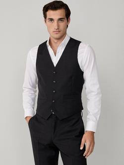 Hackett London Clapham Block Wool Waistcoat, Grey, Grey