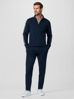 Hackett London Full-Zip Cotton Blend Interlock Sports Jacket, Navy - view 2, Navy