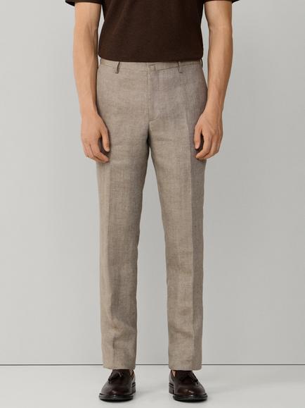 Hackett London Straight Fit Linen Trousers, Taupe Beige, Taupe Beige