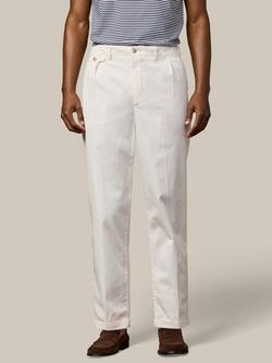 Hackett London Fulham Relaxed Tapered Fit Trousers, Off White, Off White