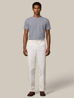 Hackett London Fulham Relaxed Tapered Fit Trousers, Off White - view 2, Off White