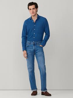 Hackett London Lux Newburg Classic Fit Jeans, Denim Blue - view 2, Denim Blue