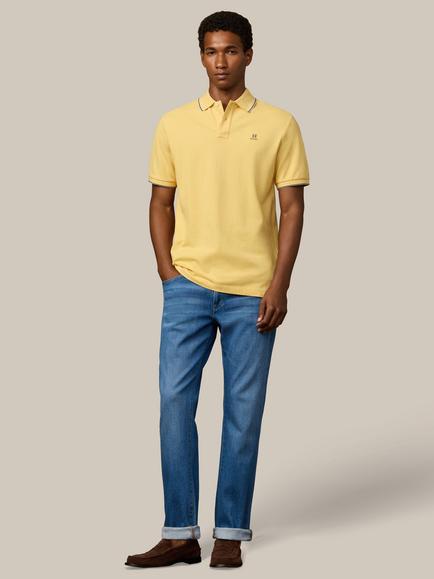 Hackett London Heritage Newburg Classic Fit Vintage Wash Jeans, Denim Blue - view 2, Denim Blue