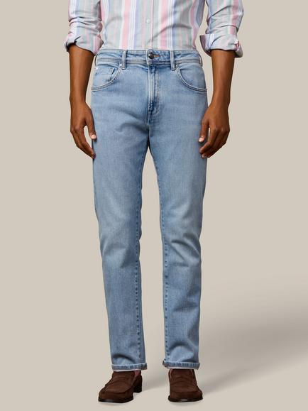 Hackett London Heritage Newburg Classic Fit Stretch Denim Jeans, Denim Blue, Denim Blue