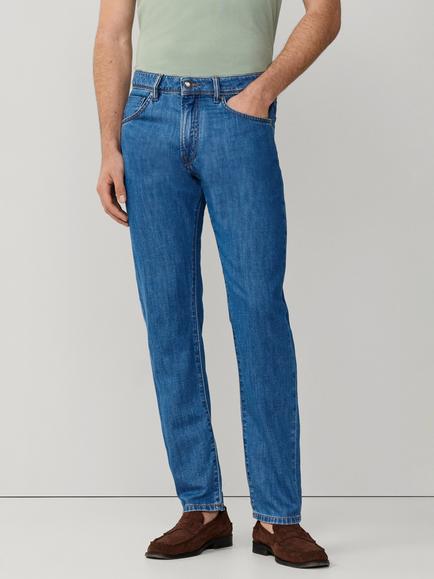 Hackett London Newburg Mid Rise Jeans, Denim Blue, Denim Blue