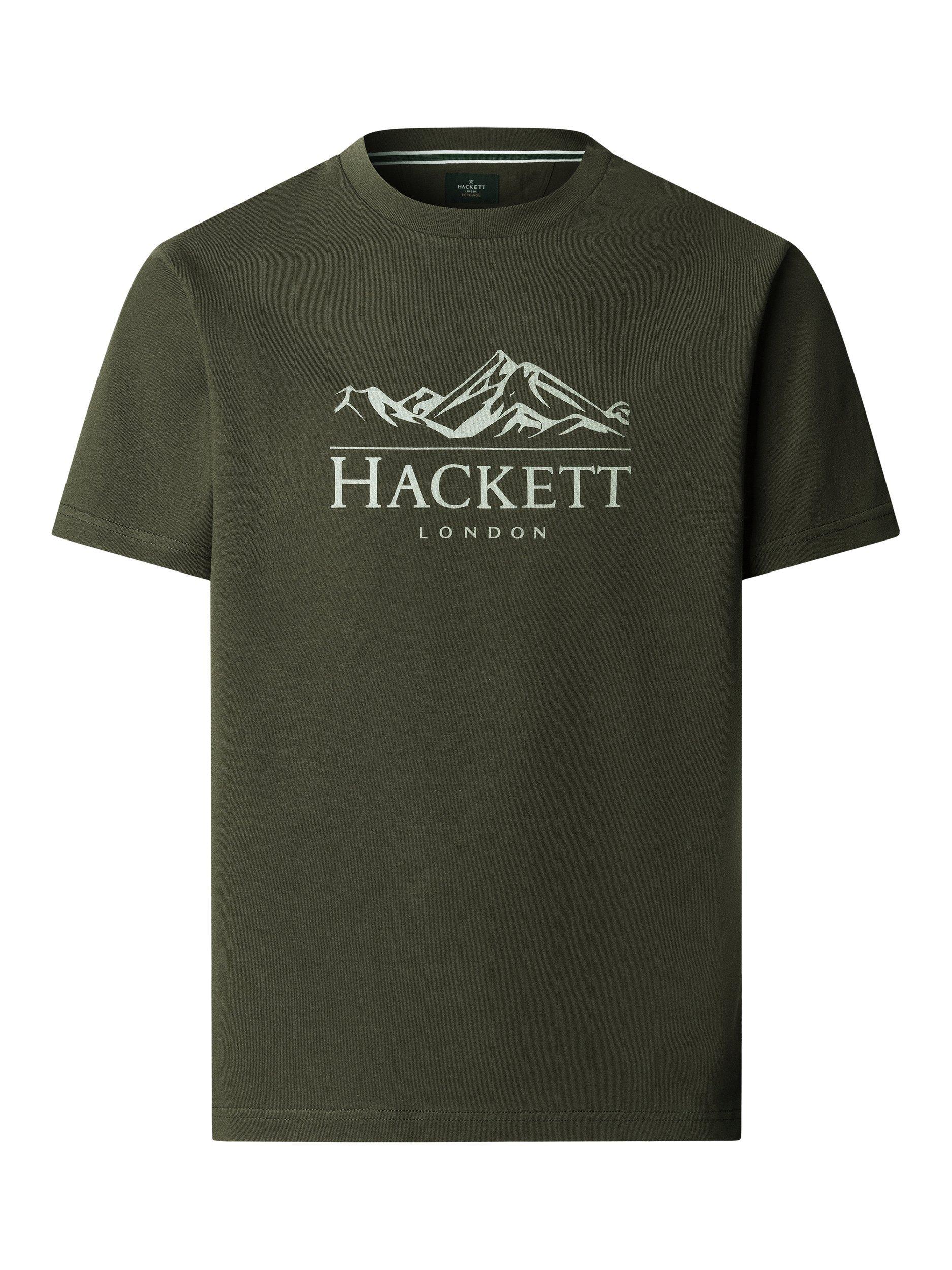 Product image 4 of 7, which shows Hackett London Classic Fit Peaks T-Shirt, Forest Green, XXXL