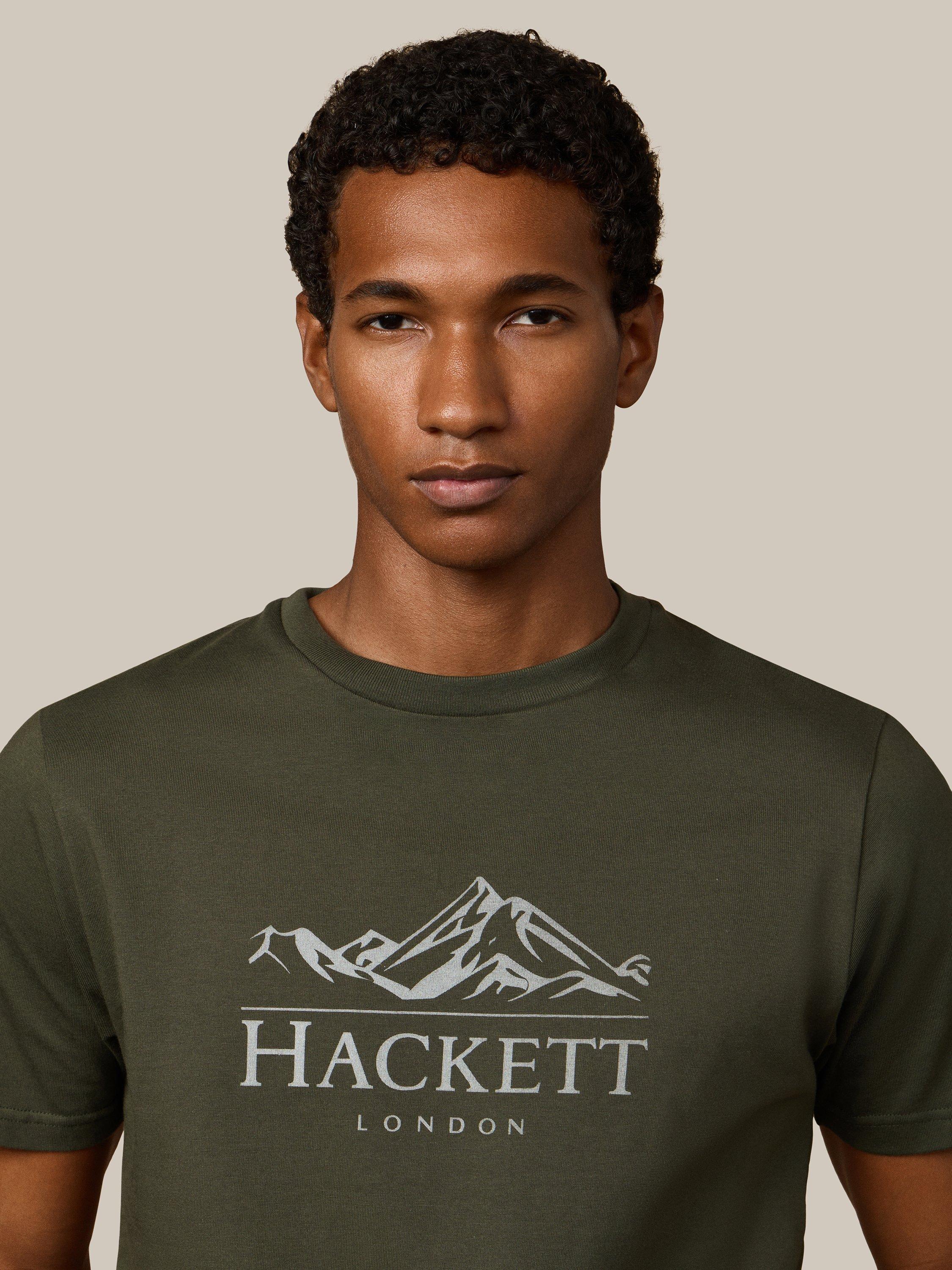 Product image 5 of 7, which shows Hackett London Classic Fit Peaks T-Shirt, Forest Green, XXXL